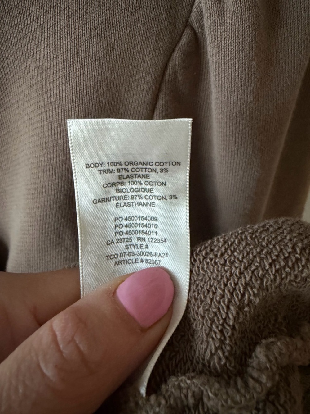 Wilfred Free Terry Fleece Sweatshirt *BROWN* - Picture 5 of 5